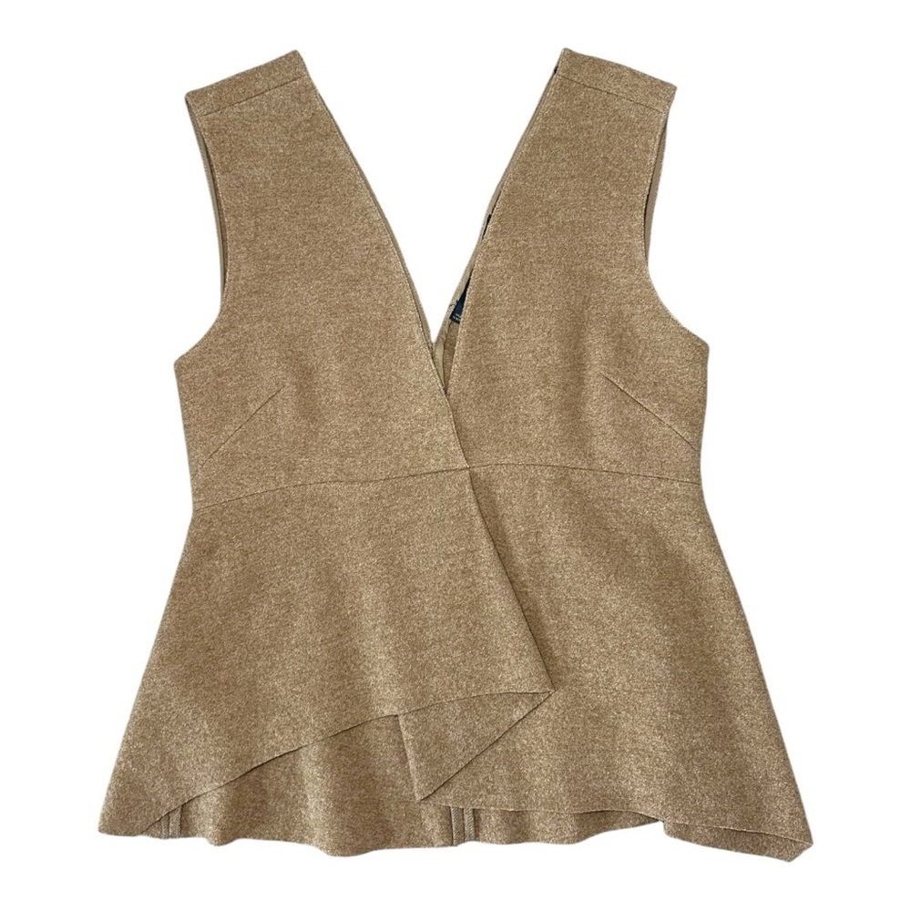 Zara Women Studio 100% Wool Peplum Top
